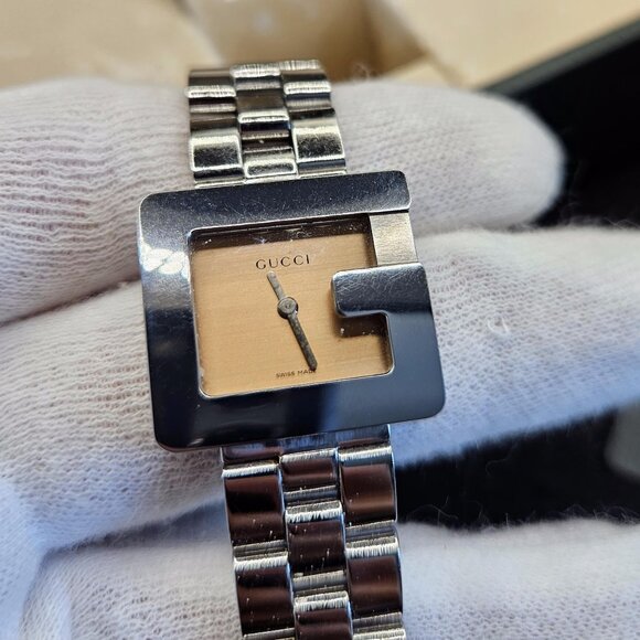 Authentic GUCCI 3605L G-Shape Copper Dial Stainless Steel Women's watch - Picture 3 of 17